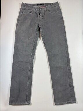 Prana Jeans Women’s Size 6 Gray Flannel Lined Straight Mid Rise Pants